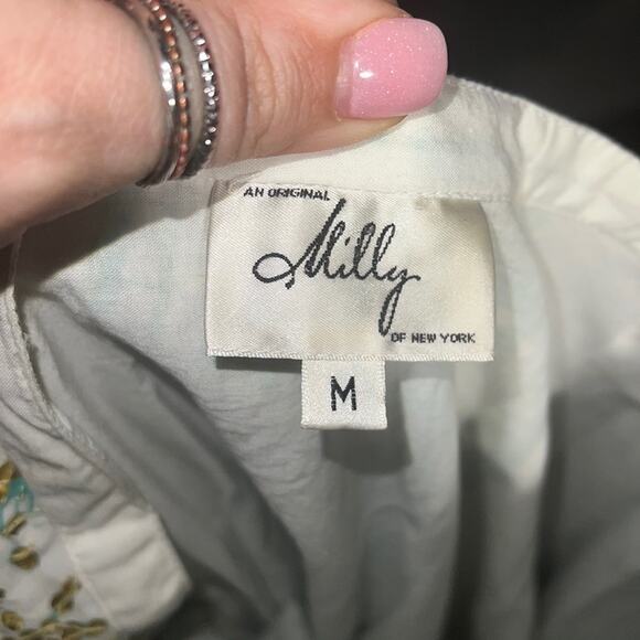 MILLY OF NEW YORK detailed a line skirt M - Picture 2 of 5